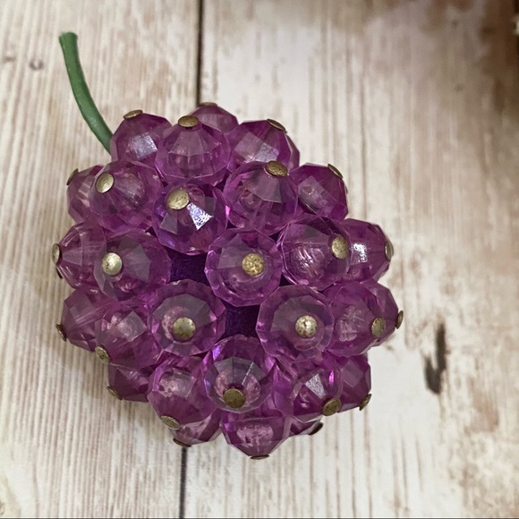 Vintage Mid Century Modern Beaded Pins FRUITS Retro Home Decor Collectible - Picture 10 of 13